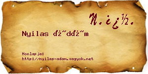 Nyilas Ádám névjegykártya